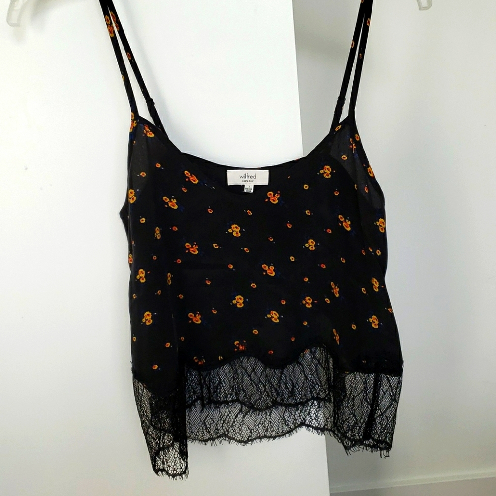 Wilfred Chimere Silk and Lace Tank